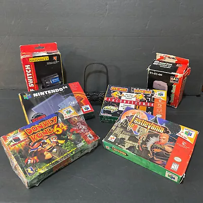 N64 LOT 6 N64 Nintendo Games Accessories TESTED Work Castlevania Donkey Kong CIB • $243.77