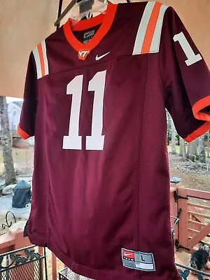 Authentic Nike Team NCAA Virginia Tech Hokies Jersey #11 Youth Large (16-18) EUC • $20.49