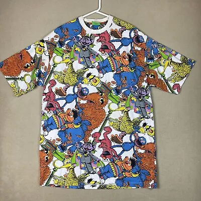 Sesame Street T-Shirt Mens XXXXL Multicolor Cartoon Elmo Short Sleeve VTG Adult • $45