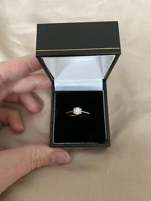 £84 • Buy H Samuel 9ct 9K White Gold Diamond Engagement Ring 0.20 Carat Size K 1/2