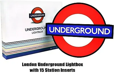 London Underground Lightbox With 15 Station Inserts New Edition • £37.97