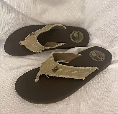 Margaritaville Mens Brown Tan Rag Time Flip Flop Sandals 12 • $22.90