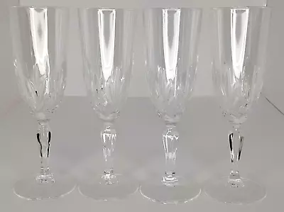 Oneida Blown Glass Lucia Fluted Champagne Glass Set Of 4 Vintage Barware • $16.99