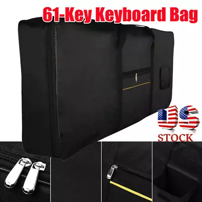 61-Key Electric Keyboard Case Gig Bag Waterproof Padded For Yamaha Korg Casio • $27.99