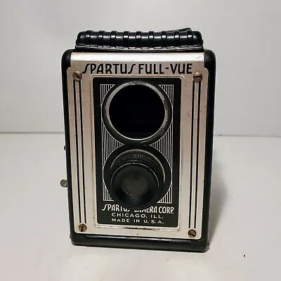 $14.76 • Buy Vintage Spartus Full-Vue Box Camera 120 Film Top View Chicago Made In USA