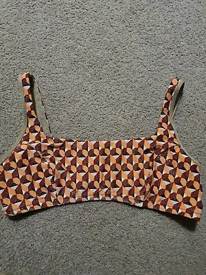 $25 • Buy Tigerlily Ladies Swim Metallic Crop Top Only Boho Print Size 14 Exc Condition