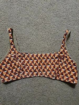 Tigerlily Ladies Swim Metallic Crop Top Only Boho Print Size 14 Exc Condition • $25