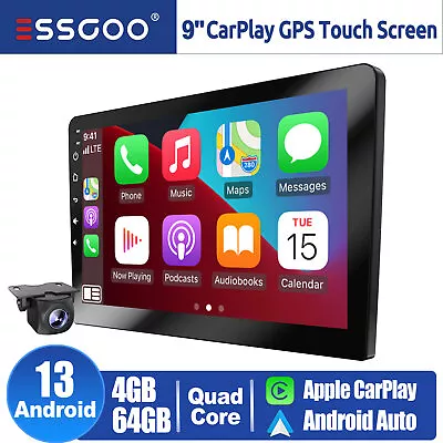 4G+64G 9  Android 13 CarPlay Double 2 DIN Car Stereo GPS Navigation Touch Screen • $94.95
