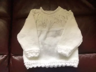 Hand Knitted Jumper For Baby Girl 1-2 Years • £10