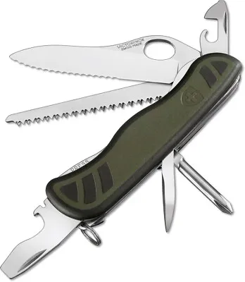 New Swiss Army 0.8461.mwch-033 Black & Green Soldier Victorinox Knife Multi Tool • $77.99
