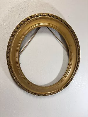 Vintage Ornate Oval Gold Plaster Gesso On Wood Fits 14  X 17  Picture Art Frame • $70