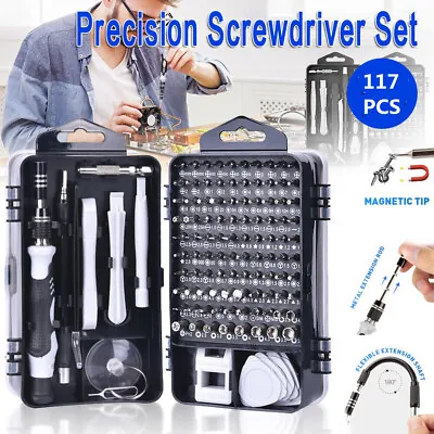 £9.85 • Buy 117 In 1 Electric Screwdriver Set PC Watch Repair Tool Kit Precision Screwdriver