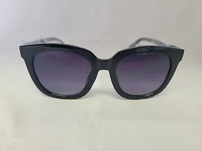 Ellen Tracy ET748 C1 Womens Sunglassses Black Frame Smoke Lens 54-22-145 • $25.49