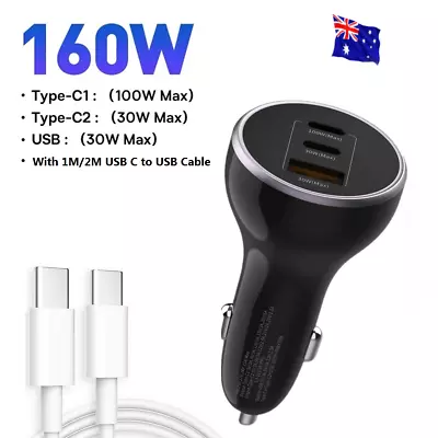160W USB Type-C PD Car Charger USB C QC4.0 Quick Charging Adapter For IPhone • $37.98