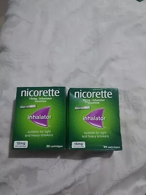 £0.99 • Buy Nicorette Inhalator 15 Mg 20 Cartridges X2 Boxes