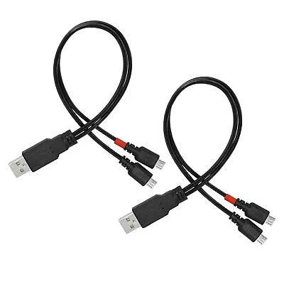 12 Inch Micro Usb Splitter Cable Usb 2.0 Type A Male To Dual Micro Usb Male Y • $15.89