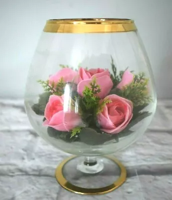 Roses Roses Decorative Artificial Flower Goblet Cottagecore Victorian Avon Vtg • $39.99