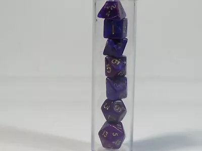 New MINI-RPG Dice Set Of 7 (Tube) - Interferenz Purple • $8.79