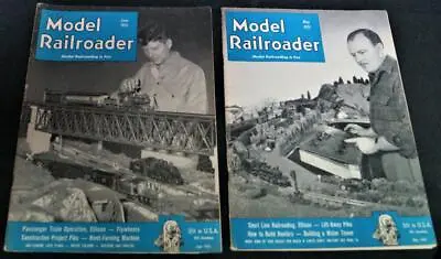 2 Model Railroader Magazines May Jun 1951 Vintage Toy Train Model Railroad Hobby • $7.49
