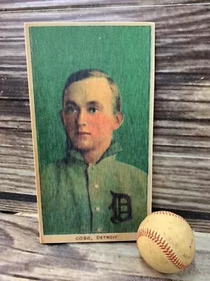 T206 Ty Cobb Green Art Wood Baseball Card Sign Display - 6.5 X12  • $34.95