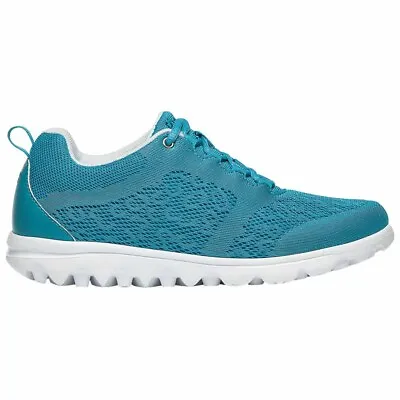 Propet Travelactiv Lace Up  Womens Blue Sneakers Casual Shoes W5102-PA • $14.99