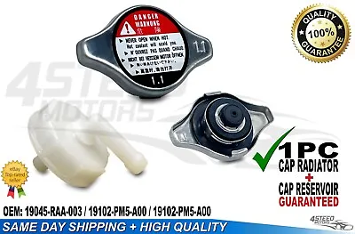 4STEED MOTORS Radiator Cap Assembly 19045-RAA-003 + Coolant Reservoir Tank Cap. • $13.99