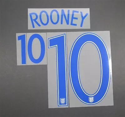 2016 2017 Official Sporting Id England Rooney 10 Player Size Nameset • £22