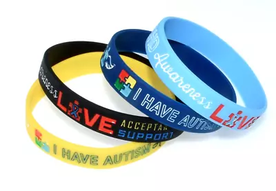 £2.99 • Buy I Have Autism Kids / Adult Size Acceptance Awareness Silicone Bracelet Wristband