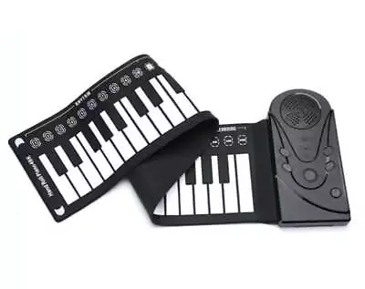 ANDOWL Roll-Up Keyboard Piano Pad 49 Key Built-In Speaker Travel Practice S747 • $49.95