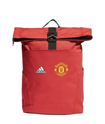£26.50 • Buy Manchester United Adidas Roll-top Backpack Schoolbag *brand New