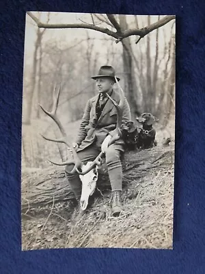 Vintage Photo Dachshund With German Hunter RPPC POstcard • $19.67
