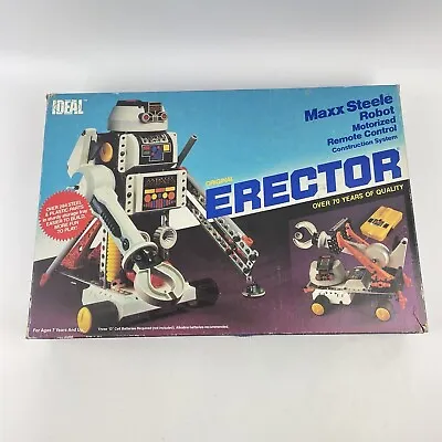 Vintage Erector Set Maxx Steele Motorized Robot Ideal 1984 #32209 - READ • $22.99