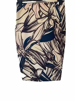 Multi Coloured Pencil Skirt Size 12 H&M  Stretc Polyester • £2.25