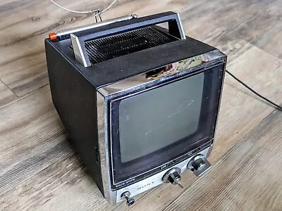 Vintage Sony TV-760 Black And White Portable Television - Turns On • $42