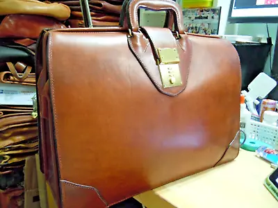 NEW Orvis Belting LEATHER Doctor &Lawyer's BRIEFCASE LAPTOP CASE Large • $349