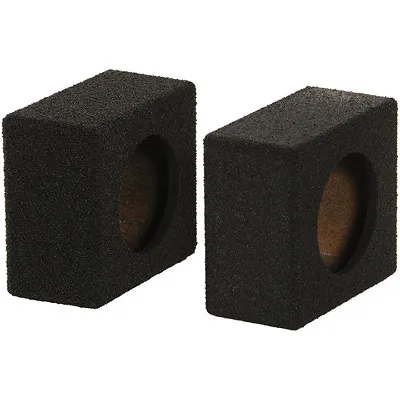 $69.79 • Buy Qpower Empty 6.5  Speaker Enclosure Pair QBomb (spray On Black Bedliner Coating)