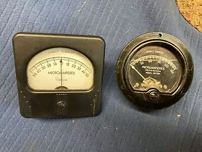 Vintage Simpson & McClintock  Micro Amperes Gauge Gauges Lot Of 2 • $15