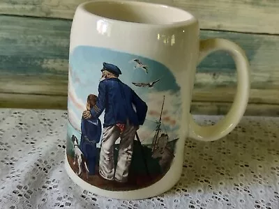 Collector's Stein Norman Rockwell Collection Looking Out To Sea Mug Cup Boy Dog • $6.52