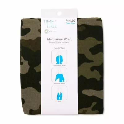 Womens SOFT Camo Multi-wear Wrap (One Size) BRAND NEW IN PACKAGE • $10.99