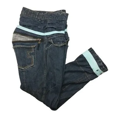 Marithe Francois Girbaud Jeans Mens 34x30 Blue Zipper Shuttle Tape Cargo Baggy • $97.97