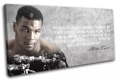 Boxing Quote Iron Mike Tyson Sports SINGLE CANVAS WALL ART Picture Print • $89.99