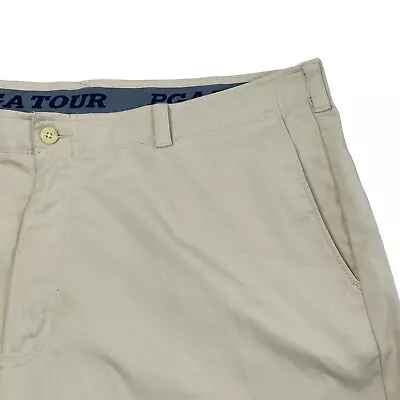 PGA Tour Pants Mens 40x32 Beige Comfortable Golfing Casual Stretch AS IS • $10.95