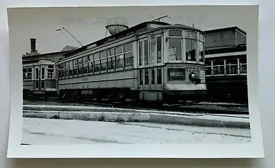 Vintage Photo Baltimore Transit Co Trolley Streetcar #5753 Montebello Sign Yard • $6.99