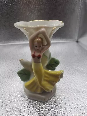 Vintage - Hula Girl - Mini Vase - Made In OCCUPIED JAPAN - 4  Tall • $15.99