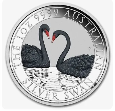 $108 • Buy Sale 2022 Australia First Ever Colorized 1oz Silver Swan Perth Mint Mintage 1500