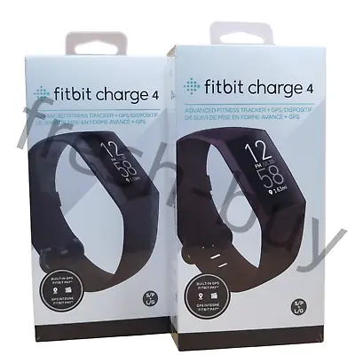 New Black/Purple Fitbit Charge 4 Activity Tracker FB417BKBK GPS Heart Rate US • $77.99