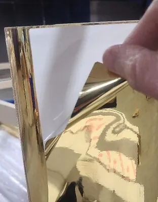 Gold Gloss Chrome Metallic Solvent Latex Print Self-Adhesive Polyester Film • $320