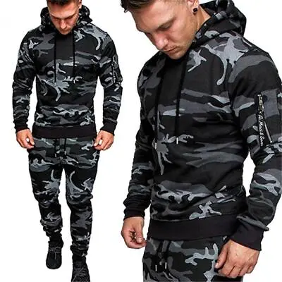 Men Jogger Tracksuit Casual Pants Jacket Sweatsuit Hip Hop Sweatshirt Thin Set • $24.99