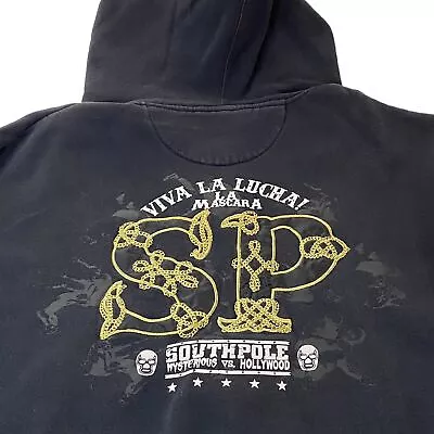 SOUTHPOLE Viva La Lucha MASCARA LUCHADOR Wrestling Full Zip Hoodie Jacket XXL • $29.99