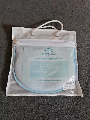 Infant Baby Newborn Pillow Cushion Blue Support Hypoallergenic Comfort 2 Covers • £9.99